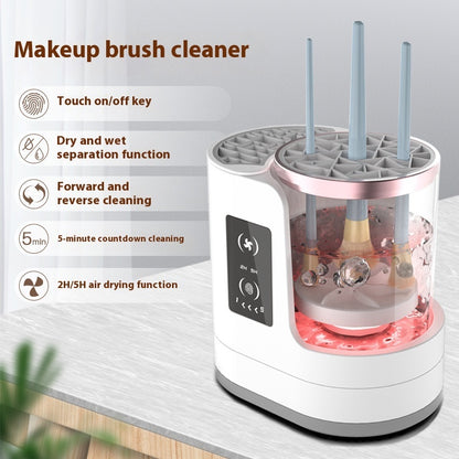 Electric Rechargeable Makeup Brush Cleaner Automatic Cleaning Tool With Stand