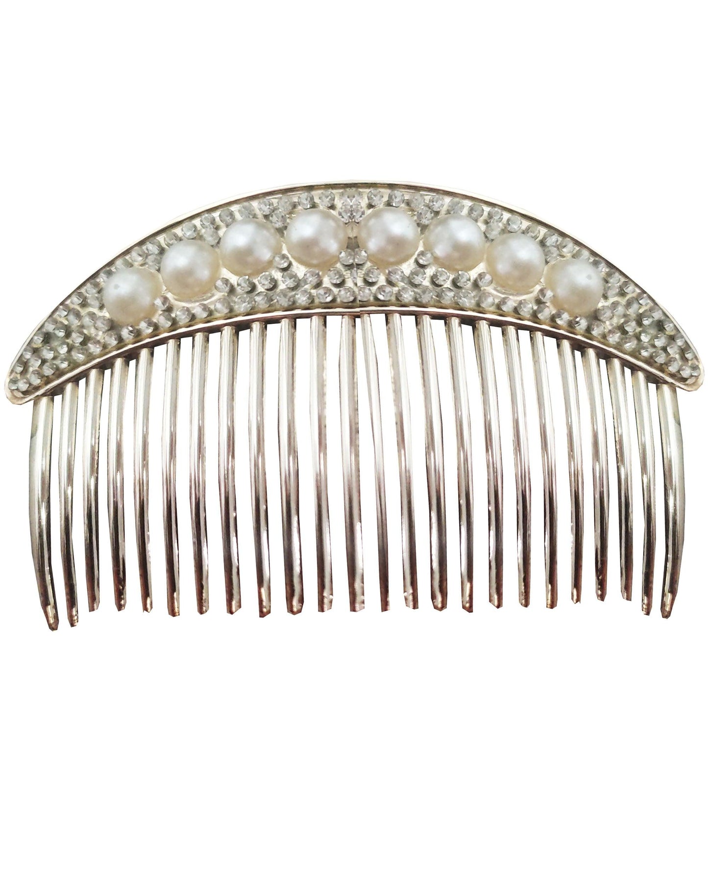 Wedding Pearl Hair Comb Rhinestone Bridal Party Diamante Hair Accessories Pin Slide - Fabulous Corner