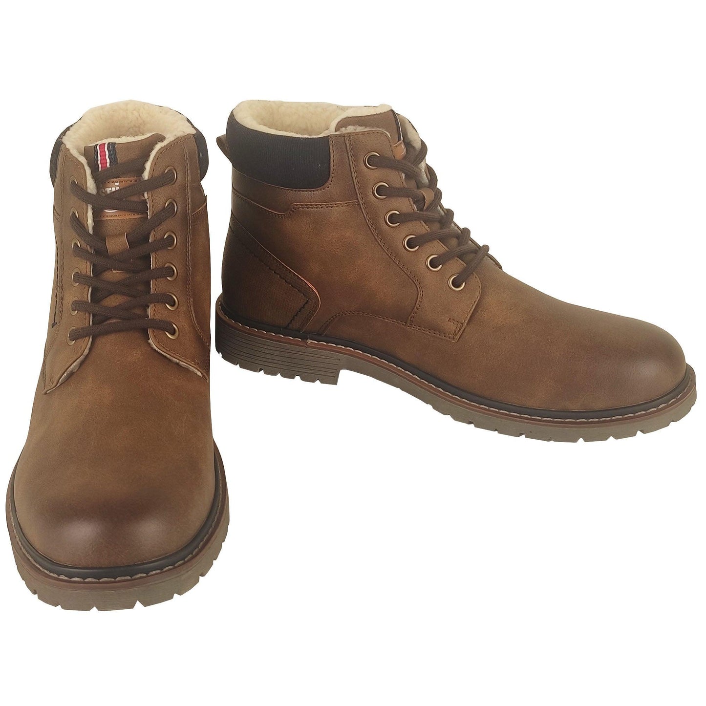 Mens Boots Beckett Tan Adults Ankle Length Lace Up Bronco Wateproof Lined Shoes - Fabulous Corner