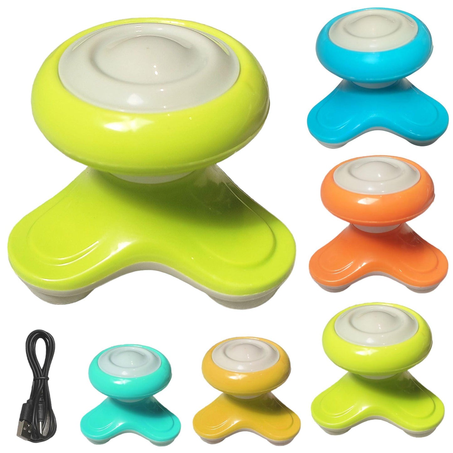 Portable Mini Wireless Powered USB Back Pain Relief Massager Cordless Full Body Electronic Vibration Electric Neck Shoulder Legs Arms Relaxation - Fabulous Corner