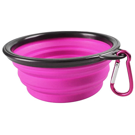 Collapsible Bowls Food Water Dish Cat Pet Dog Feeding Silicone Portable Travel