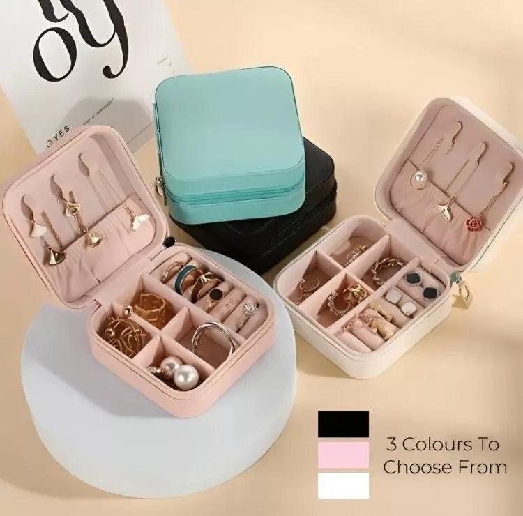 Womens Ladies Girls Small Jewelry Box Travel Organizer Storage For Rings Necklace Chains Earrings Gift Box Xmas Christmas Present - Fabulous Corner