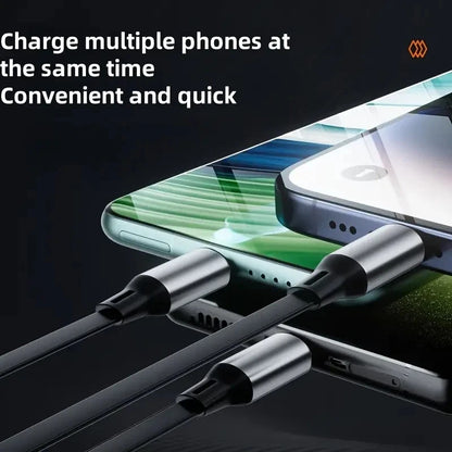 Universal 3 in 1 Retractable Data Cable – All-in-One Fast Charging Lead for iPhone & Android