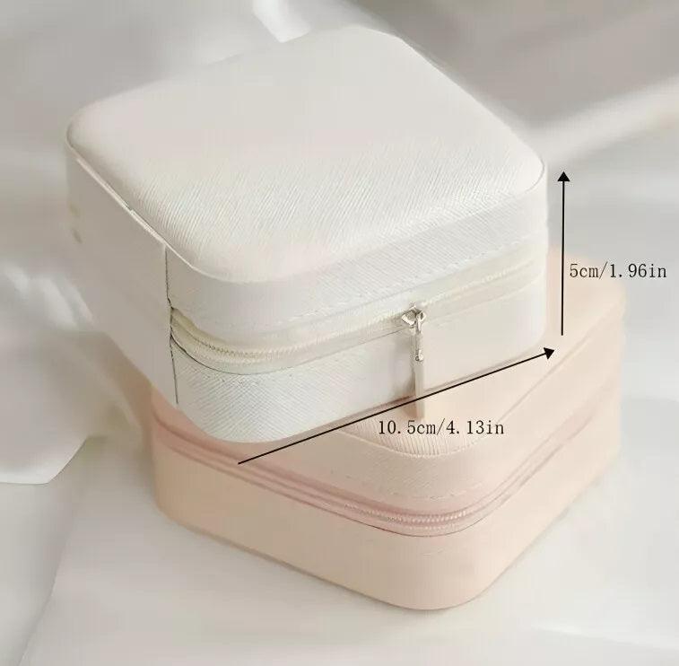 Womens Ladies Girls Small Jewelry Box Travel Organizer Storage For Rings Necklace Chains Earrings Gift Box Xmas Christmas Present - Fabulous Corner