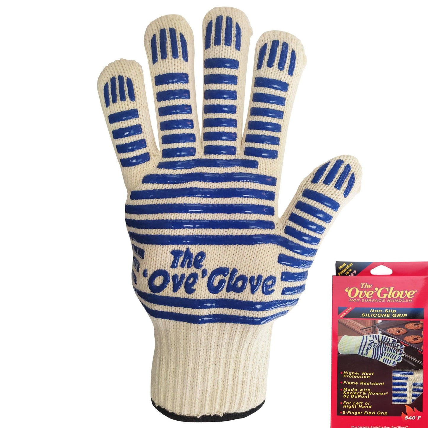 The Ove Glove Oven Mittens Heat Resistant Kitchen Microwave Handling Hot Surface Baking Grilling BBQ Cooking Fireplace Gloves - Fabulous Corner